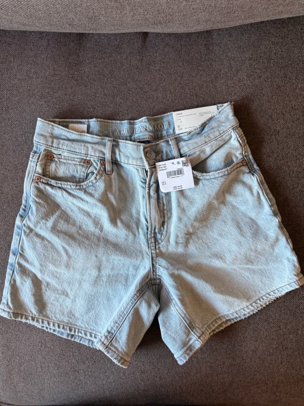 American Eagle Outfitters Light Wash Denim High-Rise Women’s Shorts